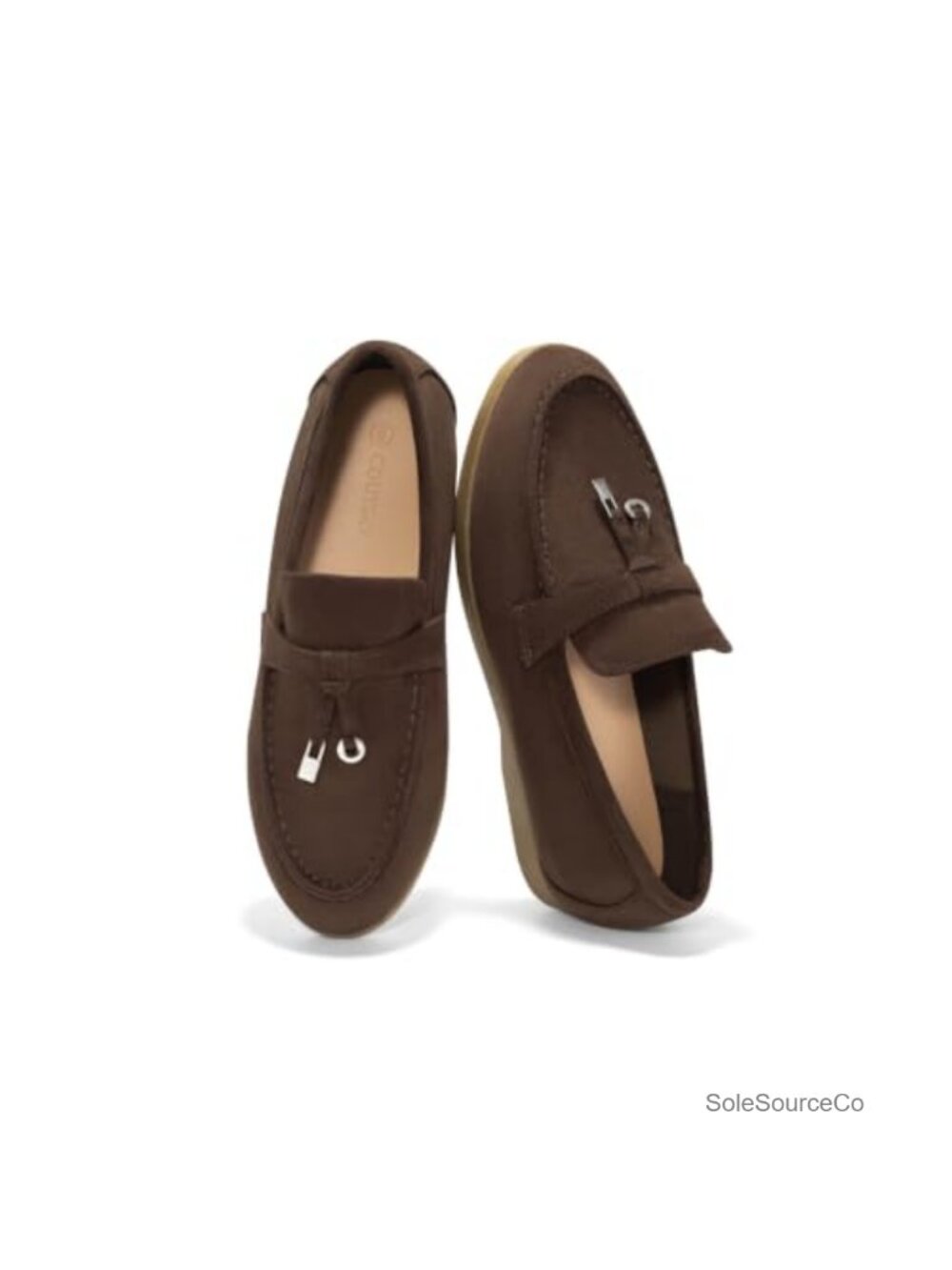 Faux Suede Mocc Slip On Flats Work Driving Shoes Tassel